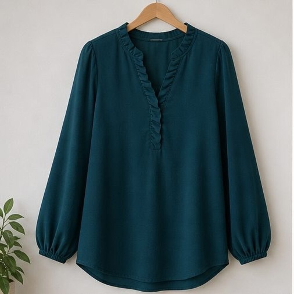 Teal Smocked Top